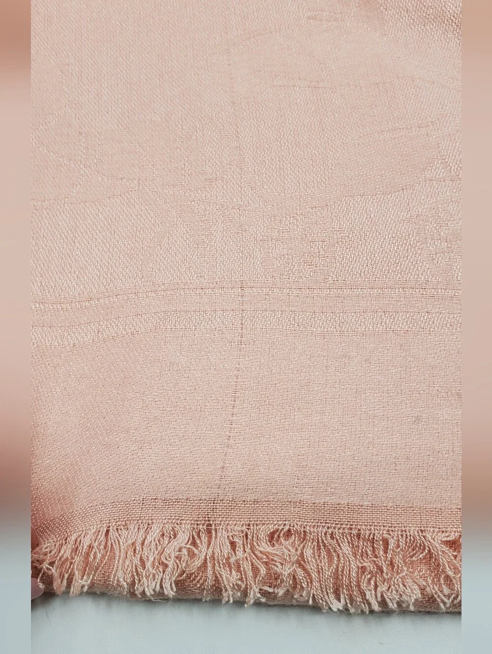 Hermes Cashemere/silk Libris Scarf -light Peach